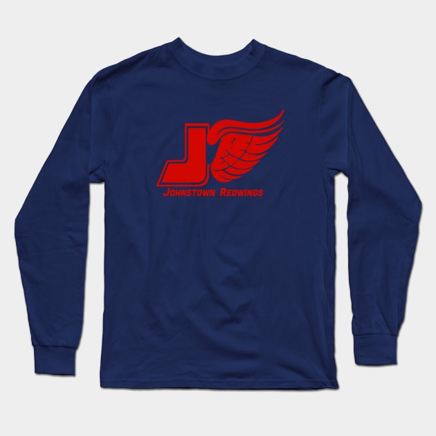 Defunct Johnstown Redwings Hockey 1979 Long Sleeve T-Shirt by LocalZonly